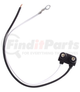 A46PB by OPTRONICS - Electrical Pigtail - Straight 2-Wire, With Pl-10 Plug, 6” Leads, 4.25Mm Eyelet