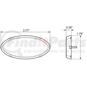 MCL0030RBB by OPTRONICS - Marker/Clearance Light Housing - without Bulb, Surface Mount, 12V, 0.073 AMP Draw, Hardwired