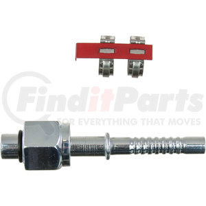 35-AN1308C by OMEGA ENVIRONMENTAL TECHNOLOGIES - A/C Refrigerant Hose Fitting - Straight #8 for x #6 Air-O-Crimp with Clamp
