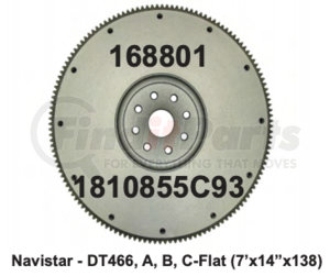 1810855C93 by AMS CLUTCH SETS - Flywheel - NAV - DT466, A, B, C - (7"B x 14"OD x 138T)