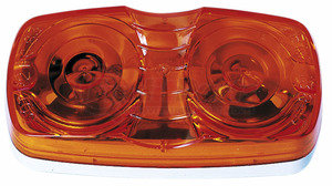 M138A-24V by PETERSON LIGHTING - 138 Double Bulls-Eye Clearance and Side Marker Light - Amber, 24-Volt
