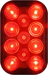 850R-AMP by PETERSON LIGHTING - 850R-1 Rectangular LED Rear Stop, Turn and Tail Light - Red with Hard-Shell Connector