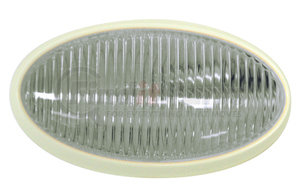 M383C by PETERSON LIGHTING - 382/383 Euro-Style Oval Porch/Utility Lights - Clear without Switch