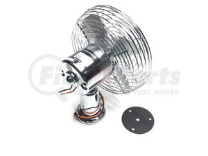 01-3059 by MEI - HVAC Blower Fan - Chrome, Dash Fan, 12V, 2-Speed Switch