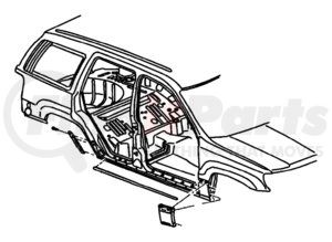 5EY79HS5 by CHRYSLER - Quarter Panel Molding - Driver Side, Lower, fits 1999 Jeep Grand Cherokee