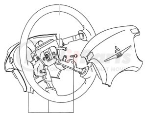 MR601451 by CHRYSLER - Steering Wheel Air Bag - fits 2000 Chrysler Sebring and Dodge Avenger