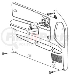 5GV49XDVAB by CHRYSLER - PANEL. Left. Front Door Trim. Diagram 1