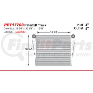 PET17703-N by ACTIVE RADIATOR - Peterbilt Truck  Charge Air Coolers