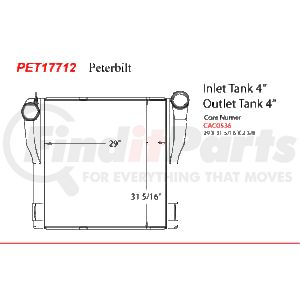 PET17712-N by ACTIVE RADIATOR - Peterbilt Truck  Charge Air Coolers