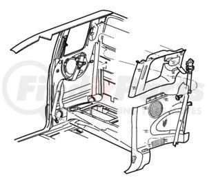 5JL07XDVAA by CHRYSLER - Interior Quarter Panel Trim Panel - Driver Side, fits 2002-2004 Dodge Dakota