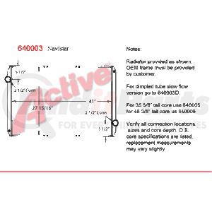 6400-03PT by ACTIVE RADIATOR - International  Truck & Bus Radiators