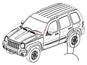 5HV51TZZAD by CHRYSLER - Fender Flare - Rear, Driver Side, Applique, Khaki, fits 2003-2004 Jeep Liberty