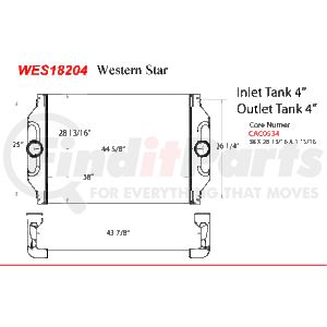 WES18204-N by ACTIVE RADIATOR - Western Star Truck  Charge Air Coolers