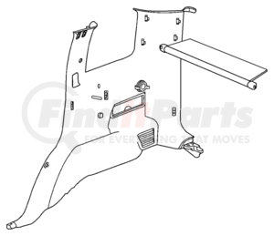 5HG57ZJ3AR by CHRYSLER - Interior Quarter Panel Trim Panel - Driver Side, fits 2005-2007 Jeep Liberty