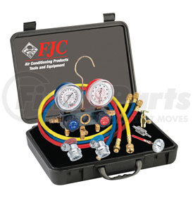 6785 by FJC, INC. - R134a Aluminum Manifold Gauge Set and Tool Assortment
