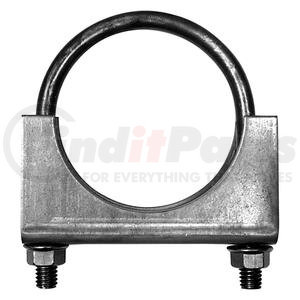 H400P by ANSA - 4" Heavy Duty 3/8" U-Bolt Exhaust Clamp with Flange Nuts - Mild Steel