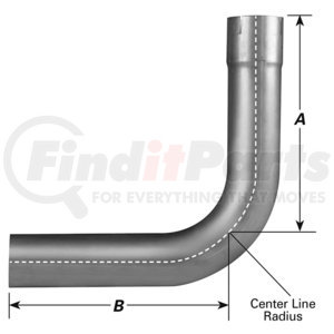 10765 by ANSA - 90° Aluminized Elbow 5" Diameter ID-OD