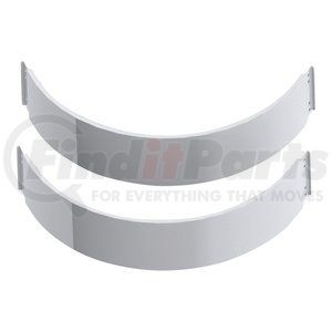 90712001 by PANELITE - FUEL TANK STRAP COVER PAIR PB/KW BLANK SS