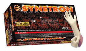 SY911XXL by MICROFLEX - Synetron® Powder-Free Extended Cuff Latex Examination Gloves, Natural, XXL