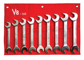 819 by V8 HAND TOOLS - Jumbo Metric Angle Head Wrench Set, 9pc