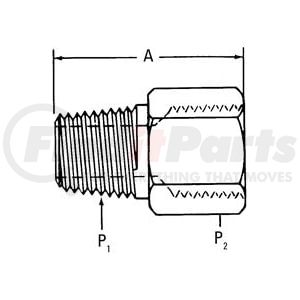 Weatherhead 2040-16-20S Aeroquip Adapter - Straight Adapter