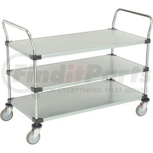 489067 by GLOBAL INDUSTRIAL - Nexel&#174; Galvanized Steel Utility Cart 3 Shelves 48x24