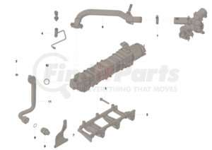 4376527 by CUMMINS - EGR Cooler Upfit Kit (Exhaust Gas Recirculation)