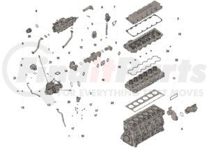 4376466 by CUMMINS - Upper Engine Gasket Kit