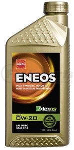 3701300 by ENEOS - Fully Synthetic Motor Oil, 0W-20 API SP, ILSAC GF-6A, dexos1 Gen3, 1qt bottle.