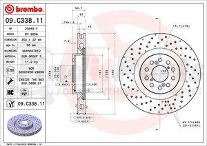 09.C338.11 by BREMBO - Premium UV Coated Front Brake Rotor
