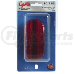 90122-5 by GROTE - Clearance / Marker Replacement Lens - Two-Bulb Oval Lens, Red, Multi Pack