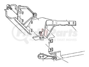 52001977AB by CHRYSLER - Bumper Bracket - Front, Left, fits 2001 Jeep Cherokee
