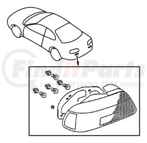 MR162901 by CHRYSLER - Back Up Light - LH