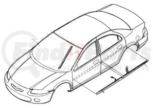 68001562AA by CHRYSLER - Body Trim Molding - Driver and Passenger Side, fits 2003-2006 Chrysler Sebring