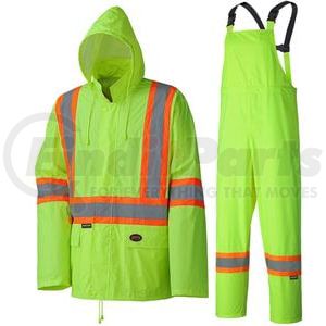 V1080160U-S by PIONEER SAFETY - Hi-Vis Safety Rainsuit