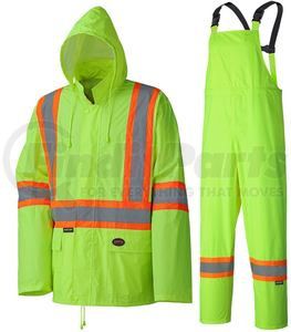 V1080160U-L by PIONEER SAFETY - Hi-Vis Safety Rainsuit