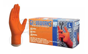 GW0N49100 by AMMEX GLOVES - POWDER FREE ORANGE NIT XXL