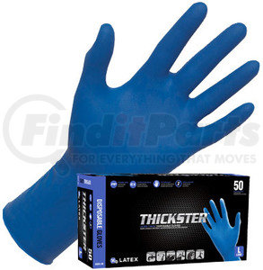 6604-20 by SAS SAFETY CORP - Thickster Gloves - XL, Latex, Blue, Powder Free