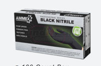 ABNPF44100 by AMMEX GLOVES - AMMEX Black Nitrile PF Exam Gloves, Medium