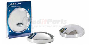 16272 by AMERICAN CHROME - Axle Hub Cap - Front, 6 -Notch, 8.72 in. OD, 2.56 in. Height, Chrome, Baby Moon