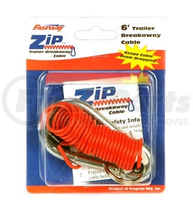 Redneck Trailer 80-01-2160 Trailer Breakaway Kit 6 ft. Universal Zip Breakaway Cable, with Oversized Carabiner Clip and Split