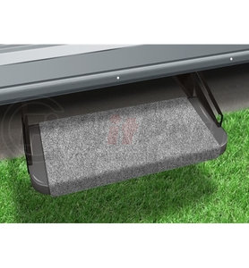 2-0313 by PREST-O-FIT - Prest-O-Fit 18in Castle Gray Outrigger RV Step Rug
