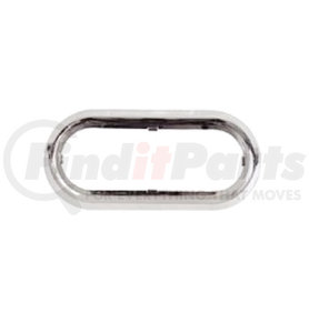 Redneck Trailer A-78CB Warning Light Trim Ring Trailer Stop/Tail/Turn Light Chrome Metal Trim Ring - 6" Oval