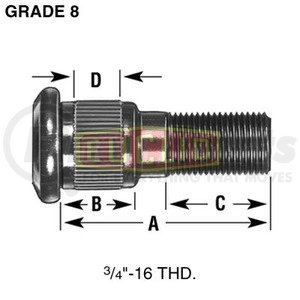 E-5718-R by EUCLID - WHEEL END HARDWARE - RIGHT HAND WHEEL STUD