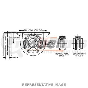 GCB210121 1X by MACH - CENTER BEARING