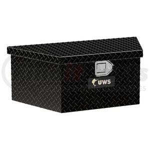 TBV-34-LP-BLK by UWS - Gloss Black Aluminum 34" Trailer Tongue Box with Low Profile (LTL Shipping Only)