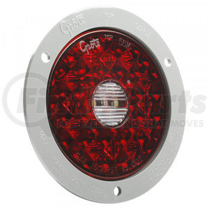 55212-3 by GROTE - 4" Round LED Stop / Tail / Turn Light with Integrated Backup - Integrated 4-Pin w/ Gray Polycarbonate, Multi Pack