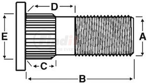 7-257 by DEXTER AXLE - Drive-in Stud 9/16 x 2-1/2