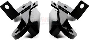 102370 by WARN - Mounts Below Factory Winch-Ready Steel Bumper; Rated At 12,000 Pounds; 7/8 Inch Pin Size; Powder Coated; Black; With Jack Point; Set of 2
