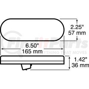 M820R-22 by PETERSON LIGHTING - 820-22/823-22 Series Piranha&reg; LED 6" Oval Stop/Turn/Tail and Amber Park/Turn Light - Red Grommet Mount